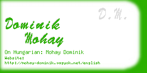 dominik mohay business card